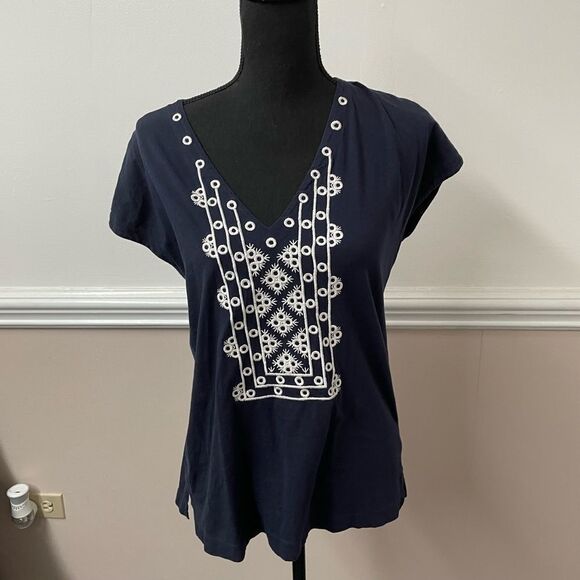 J. Crew Navy Blouse - Picture 1 of 3